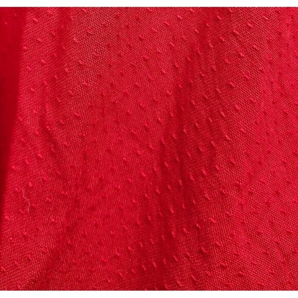 By Anthropologie Tie-Front Cover-Up Dress V Neck Red Long Slit Midi XXS - Picture 9 of 11